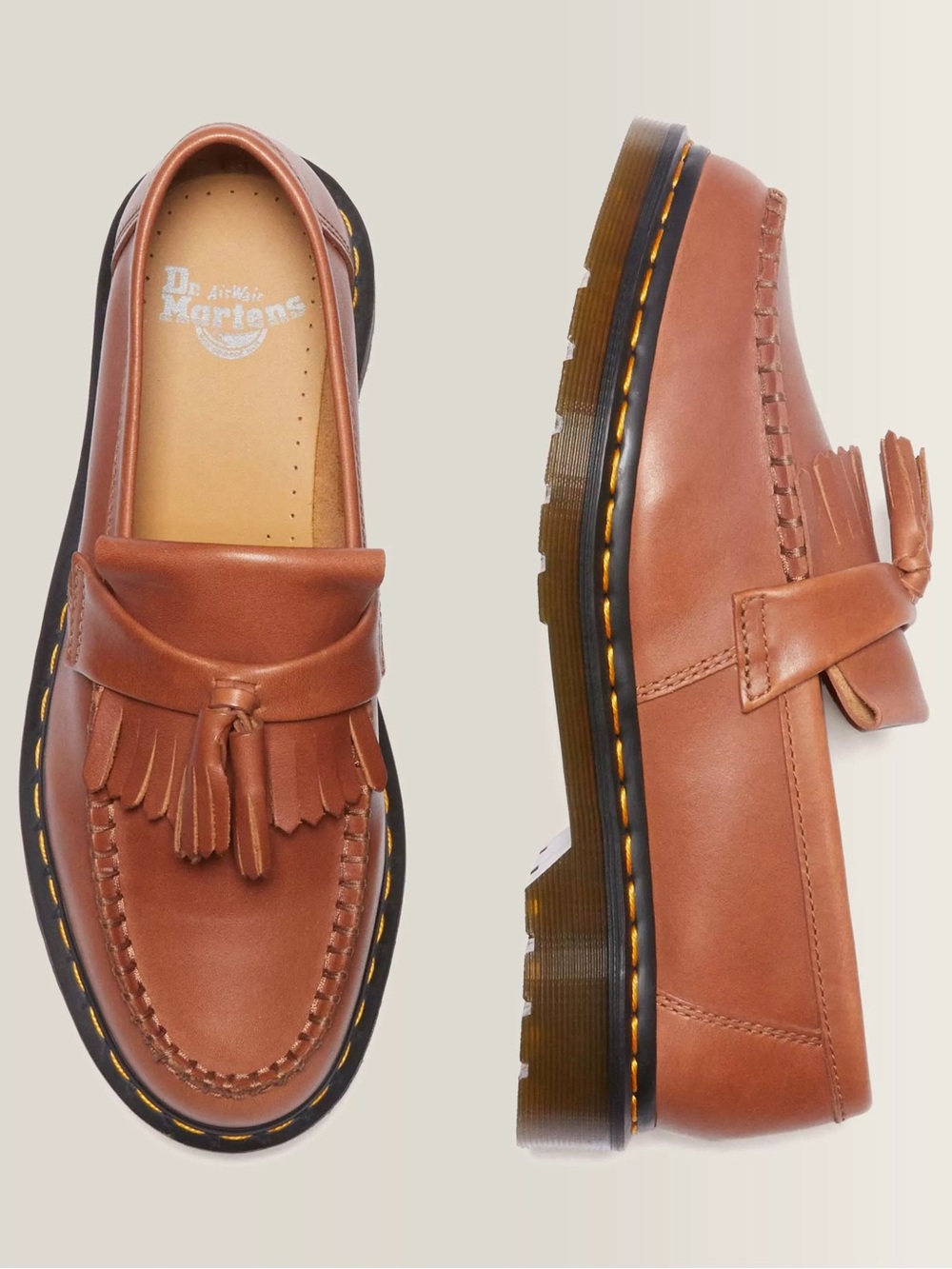 Dr Martens Adrian Tassel Loafer Carrera Leather Saddle 9 EUC